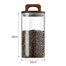 Pote Hermético com Tampa Wood Beans Para Café e Chá