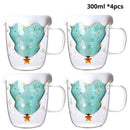 Caneca Árvore de Natal em Vidro Duplo com Tampa