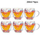 Caneca Pétalas Artesanal em Vidro Duplo