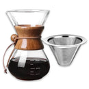 Cafeteira Estilo Chemex com Filtro Inox Permanente