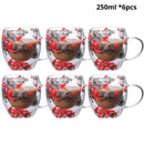 Caneca Pétalas Artesanal em Vidro Duplo