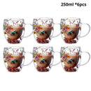 Caneca Flowers Artesanal em Vidro Duplo