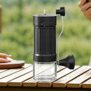 Moedor de Café Manual Cerâmico com Recipiente de Vidro | Ajuste Fino a Grosso, Manivela Destacável para Espresso, Coados e Prensa