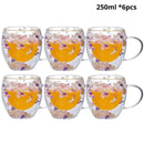 Caneca Pétalas Artesanal em Vidro Duplo