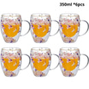 Caneca Pétalas Artesanal em Vidro Duplo