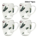 Caneca Pinheirinhos Artesanal em Vidro Duplo