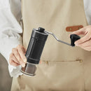 Moedor de Café Manual Cerâmico com Recipiente de Vidro | Ajuste Fino a Grosso, Manivela Destacável para Espresso, Coados e Prensa