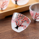 Copo e Garrafa Sakura Pintados à Mão