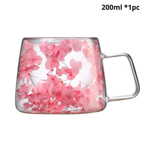 Caneca Cherry Artesanal em Vidro Duplo