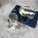 Caneca Pinheirinhos Artesanal em Vidro Duplo