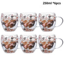 Caneca Pétalas Artesanal em Vidro Duplo