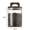 Pote Hermético com Tampa Wood Beans Para Café e Chá