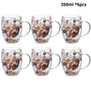 Caneca Pétalas Artesanal em Vidro Duplo