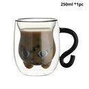 Caneca Miau Artesanal em Vidro Duplo