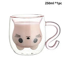 Caneca Miau Artesanal em Vidro Duplo