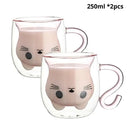 Caneca Miau Artesanal em Vidro Duplo