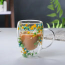 Caneca Tropical Artesanal em Vidro Duplo