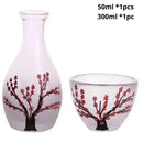 Copo e Garrafa Sakura Pintados à Mão