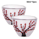 Copo e Garrafa Sakura Pintados à Mão