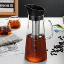 Cafeteira Cold Brew 1,2L em Vidro Borossilicato com Filtro de Aço Inox | Para Café e Chá Gelados de Extração Lenta