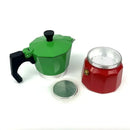 Cafeteira Italiana Moka Tradizionale em Alumínio – Verde e Vermelha (150ml ou 300ml)