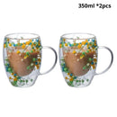 Caneca Tropical Artesanal em Vidro Duplo