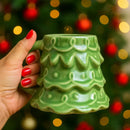 Caneca Árvore de Natal em Cerâmica Feita à Mão - 340ml