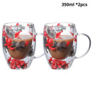 Caneca Pétalas Artesanal em Vidro Duplo