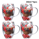 Caneca Pétalas Artesanal em Vidro Duplo