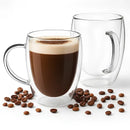 Caneca Duo em Vidro Borossilicato Parede Dupla com Alça