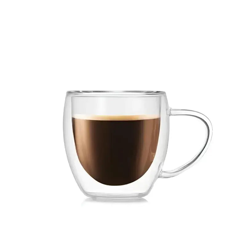 Caneca Duo em Vidro Borossilicato Parede Dupla com Alça