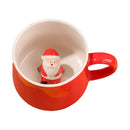 Caneca de Cerâmica Natal Jingle Bells Pintada à Mão