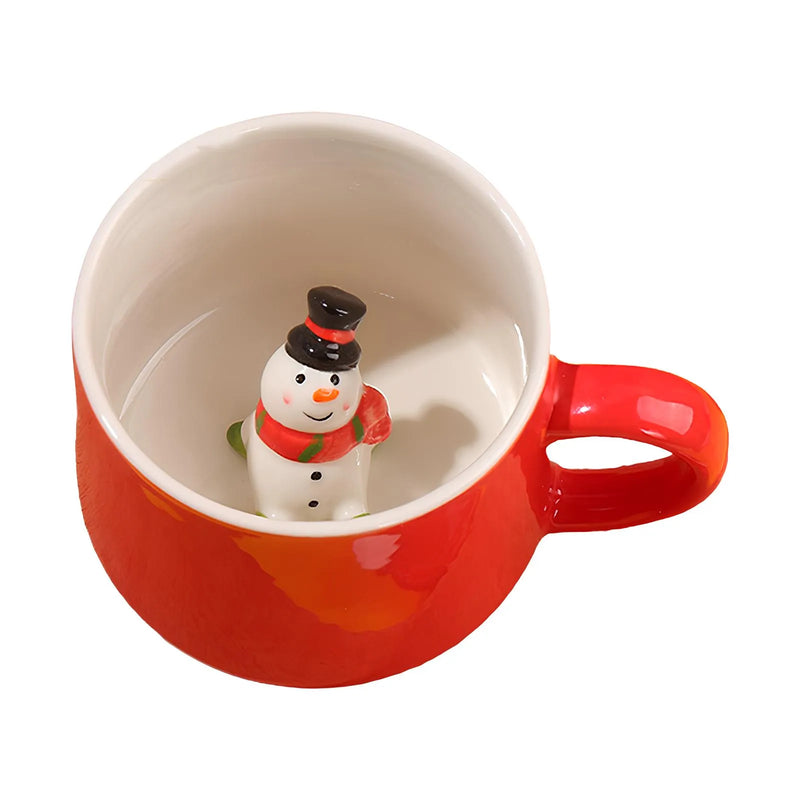 Caneca de Cerâmica Natal Jingle Bells Pintada à Mão