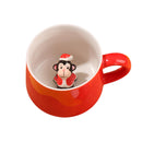 Caneca de Cerâmica Natal Jingle Bells Pintada à Mão