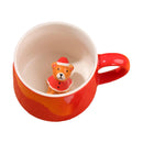 Caneca de Cerâmica Natal Jingle Bells Pintada à Mão