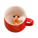 Caneca de Cerâmica Natal Jingle Bells Pintada à Mão