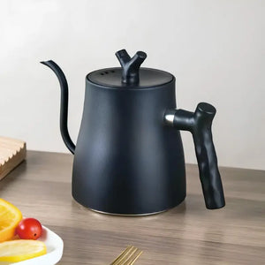 Chaleira Caffeine Gooseneck em Inox Escovado 1,5L – Bico Fino para Café e Chá