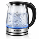 Chaleira Elétrica de Vidro com LED Azul 1,8L