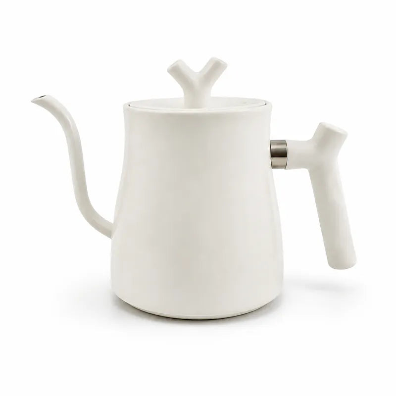 Chaleira Caffeine Gooseneck em Inox Escovado 1,5L – Bico Fino para Café e Chá