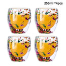 Copo Flowers Artesanal em Vidro Duplo