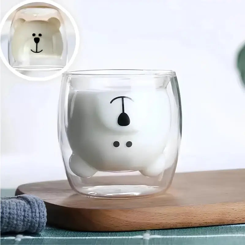 Copo Ursinho em Vidro Duplo Borossilicato – 250ml