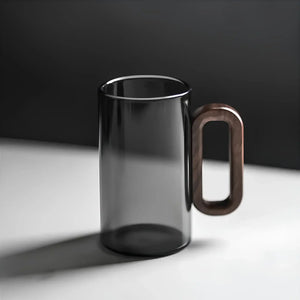 Caneca Elegance com Alça em Madeira