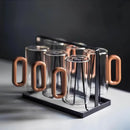 Caneca Elegance com Alça em Madeira