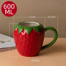 Caneca Morango do Amor em Cerâmica Artesanal 600ml - Quantidade Limitada!