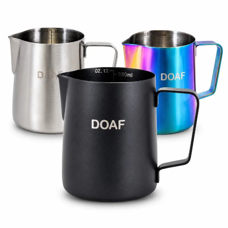 Pitcher Leiteira Inox 350ml com Marcação ML e OZ | Para Latte Art e Cappuccino