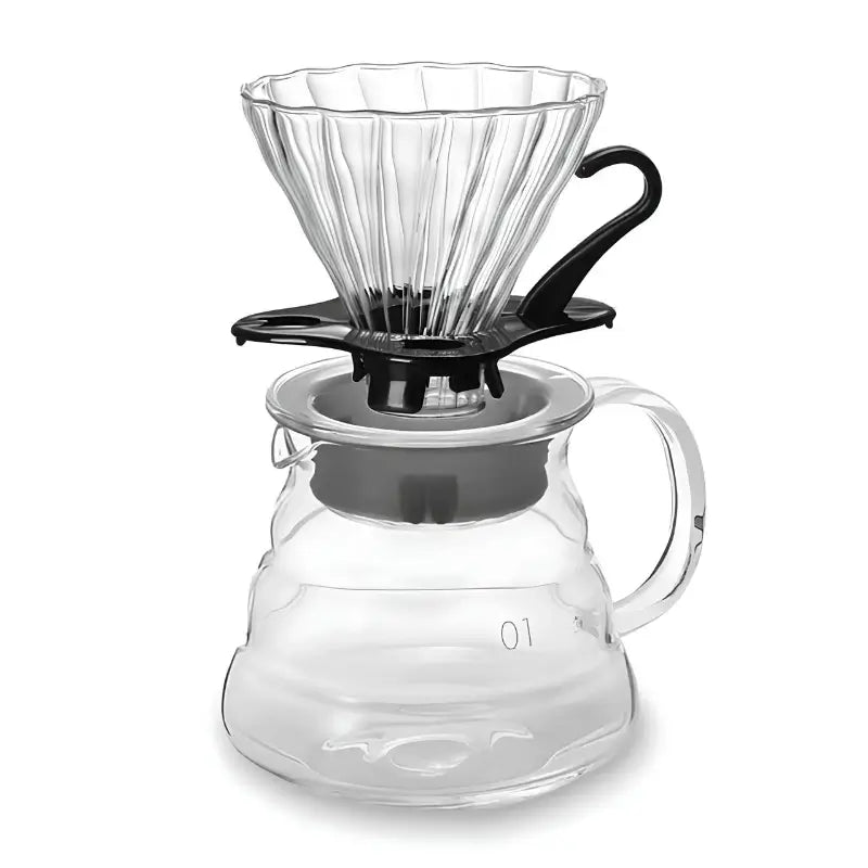 Kit Barista V60 Para Preparo de Café — Jarra 600ml + Porta Filtro em Vidro