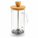 Cafeteira Prensa Francesa Bambuá | Vidro Borosilicato com Tampa de Bambu - 350ml ou 600ml