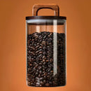 Pote Hermético com Tampa Wood Beans Para Café e Chá