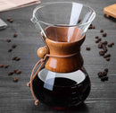 Cafeteira Estilo Chemex em Vidro com Filtro Inox