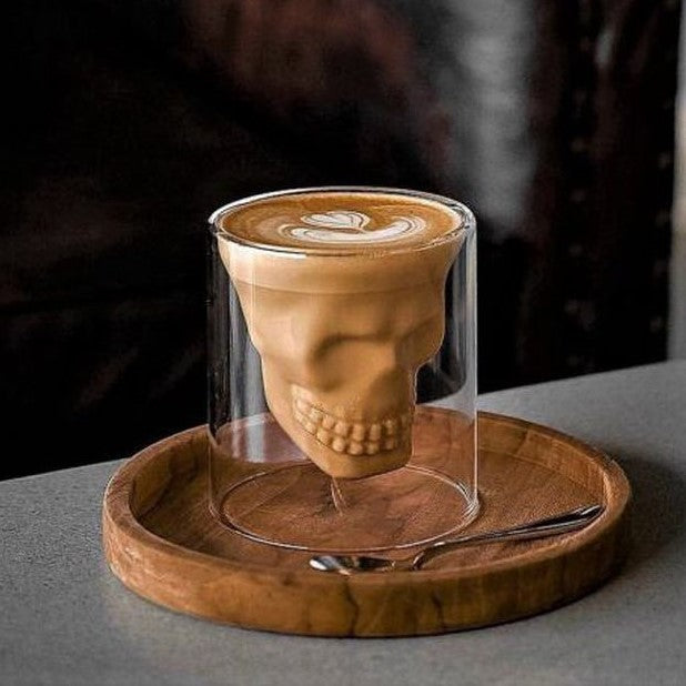 Copo Skull Com Vidro Duplo 3D